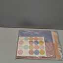 TaoBary 160 Packs Stationery Paper Set (50 Double Sided Stationery Writing Papers 50 Matching Envelopes) 60 Round Dot Sticker, 10 Design(11 x 8.5 Inch,Boho Color)