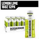 BODYARMOR ZERO Sugar Lemon Lime Electrolyte Drink, Natural Flavors, 16 Fl Oz Bottles (12 Pack), B Vitamins & Antioxidants Sugar Free Hydration
