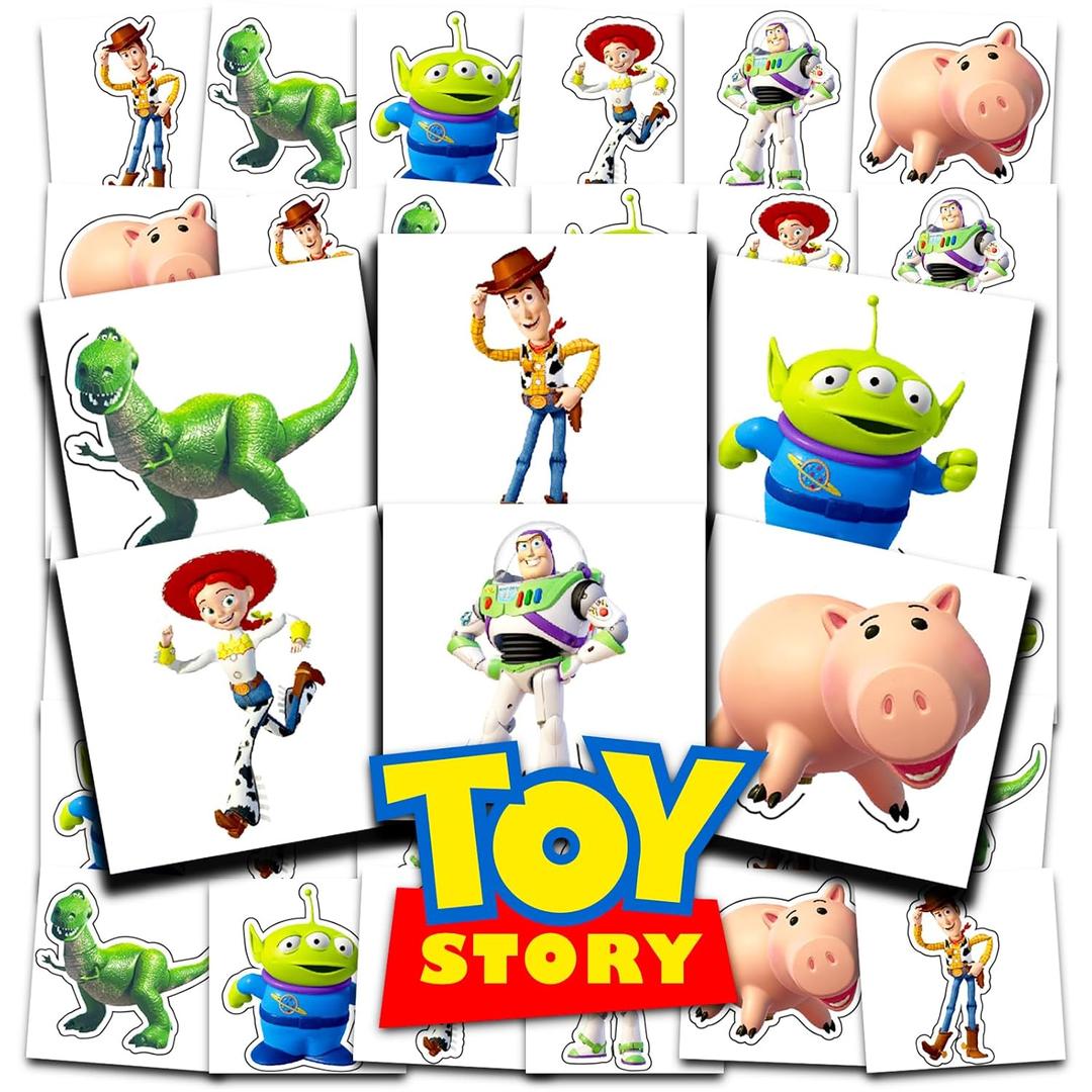 Disney Toy Story Tattoos Party Favors Bundle ~ 72 Perforated Individual 2" x 2" Toy Story Temporary Tattoos for Kids Boys Girls (Toy Story Party Supplies)