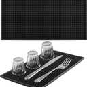 Ninsula 2 Pack Bar Mat, 6" x 12" Bar Mats for Countertop, Non Slip Spill Proof Service Mat, Rubber Dish Drying Mat for Coffee Bar, Bartending, Home Kitchen & Restaurant