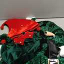 SOMSOC 6 Pieces Women Elf Sequin Costume Set Adult Christmas Sexy Elf Dress Outfit with Hat Shoes Socks Belf Ears for Cosplay (Large)