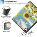 Supveco Case for iPad (A16) 11th Generation 11 inch (2025),iPad 10th Generation 10.9 inch (2022) with Pencil Holder-[Auto Wake/Sleep],Premium Folio Stand Case with Soft TPU Back Cover-Sunflower