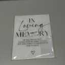 In Loving Memory Wedding Sign White Acrylic Signs With Stand - 10 x 8 Acrylic Plaque Wedding Reception Decorations - Bridal Shower Ceremony Anniversaries Table Supplies & Gifts - A09