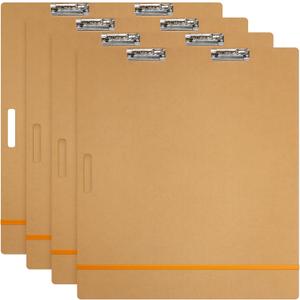 Lincia 4 Pcs Artist Sketch Tote Board with Clips Handle Rubber Band, 5 mm Thickness Drawing Painting Clipboards Large Portable Lightweight Brown Pad for Class Artists Student (23 x 26 Inch)
