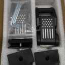 Aluminum Hood Latch - Adjustable Hood Lock Kit with American Flag Pattern - Compatible with Jeep Wrangler JK/JKU (2007-2018) & JL/JLU Gladiator JT (2018-2023) (Black)