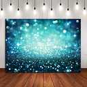 Prom Dance Decoration Photography Backdrop Shining Spot Bokeh Glitter Sparkle Blue Photo Background for Portrait Wallpaper Vinyl 7x5ft Birthday Party Supplies Photo Booth Studio Props Pictures