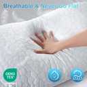 QUTOOL Cooling Pillow for Sleeping, CertiPUR-US Shredded Memory Foam Queen Pillows Set of 2, Cool Pillow for Hot Sleepers Adjustable Firm Pillow for Side, Back, Stomach Sleepers Soft Yet Support,White