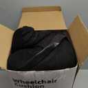 Wheelchair CushionsPressure Pain Relief Accessories with Armrest Covers. Supports Coccyx & Back, Non-Slip. Fits 18" Wheelchair with Full Arms, Black