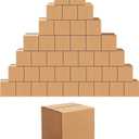 Edenseelake 40 Pack 6x6x6 inches Shipping Boxes Small Cardboard Boxes for Packing, Moving, Mailing, Brown