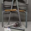 Medline Lightweight Junior/Lower Height Folding Walker with 5 Wheels