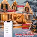 Minetom Color Changing Christmas Lights Outdoor, 198Ft 600 LED Smart RGB String App Controlled, Dimmable Timer Twinkle Christmas Tree Plug in for Xmas Party Decor