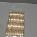 40 Pcs Stainless Steel Napkin Rings Metal Napkin Ring Holders Valentine's Day Modern Serviette Buckles Metallic Adornment for Spring Table Kitchen Dinner Party Wedding(Matte Gold Semicircle)