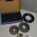 Magnetic Window Screen, Adjustable DIY 47x51in Window Screen Replacement, Black Frame Black Fiberglass Mesh, No Drilling Easy Cut-to-Fit for Sliding/Swing/Top-Hung, Fits Wood/Iron/PVC Frames