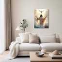 Framed Jesus Canvas Wall Art White Dove 12x16 Ready To Hang In Churches | Framed Jesus Canvas Wall Art With White Dove Faith Decor For Living Room Bedroom Or Church 12x16 Inch Ready To Hang