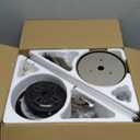 FUMLTP Ceiling Fans with Lights, 54inch RGB Low Profile Ceiling Fan with Light and Remote/App Control, Flush Mount, Dimmable, Reversible DC Motor, Noiseless, 6 Speeds Nickel Ceiling Fan for Bedroom