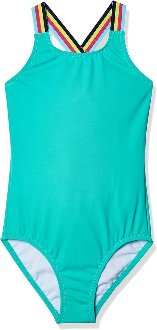 Kanu Surf Girls' Maggie UPF 50 Beach Sport Athletic One Piece Swimsuit, Size 8 