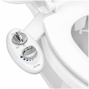 LUXE Bidet NEO 120 Single Nozzle, Self Cleaning, Non Electric Bidet Attachment for Toilet Seat, Adjustable Water Pressure, Rear Wash (White)