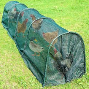 UNIFAMILY Chicken Tunnel for Outside 12FT, Flexible Chickens Runs for Yard, Quick Installation Shade Net Protection from Sun Portable Chicken Tunnels, Poultry Coop Run Tunnels Perfect for Backyard