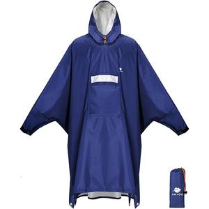 ANYOO Hooded Rain Poncho for Adults Waterproof Lightweight Rain Coat for Men Women Reusable Rain Jacket for Emergency Outdoor