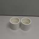 uxcell 2 Pcs PVC Pipe Fitting 2.5 Inch Coupling Adapter (Socket x Socket) for Furniture Grade DIY PVC Connection Garden Shelf, White