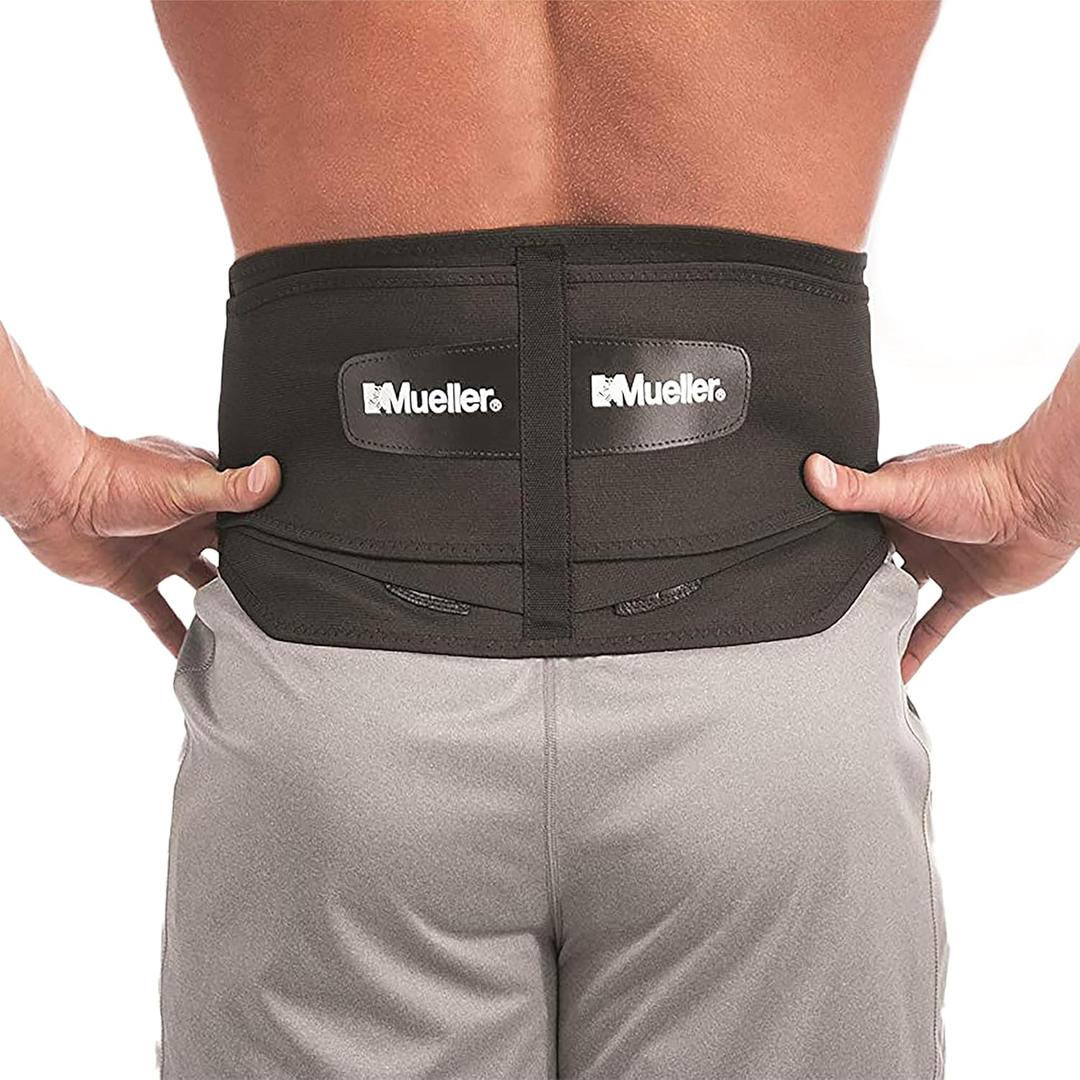 MUELLER Sports Medicine Lumbar Back Brace with Removable Pad, Ideal for Upper and Lower Back Pain, Relief & Support for Men and Women, Strains, Sciatica, Scoliosis