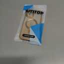 NITITOP Compatible with iPhone 16 Plus Case Cute Clear Glitter [Compatible for MagSafe] Plating Heart Sparkle Bling Magnetic Girl Women Electroplated Frame Camera Protection Back Cover - Gold