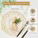 Geosar Round Woven Placemats Bulk Rustic Paper Braided Placemats Boho Natural Non slip Heat Resistant Table Mats for Wedding Party, Dinner Table Centerpiece Decoration, 13 Inch (White Beige,24 Pcs)