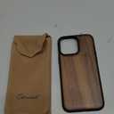 Carveit Magnetic Wood Case for iPhone 14 Pro Max [Natural Wood & Black Soft TPU] Unique & Classy Wooden Shockproof Protective Cover Compatible with magsafe (Walnut)