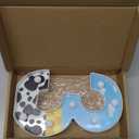 Rossesay Toy Inspired Birthday Party Supplies LED Light up Number Cartoon Party Decoration Cow Print Blue Sky White Cloud Marquee Glowing Number Sign for Kids 3rd Birthday Party (Number 3)