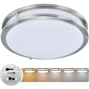 Arcfox 36W LED Flush Mount Ceiling Light Fixture 16 inch 1550lm 5CCT Selectable 3000K/3500K/4000K/5000K/6000K Modern Ceiling Lamp Dimmable for Dining Room Hallway Bedroom Living Room