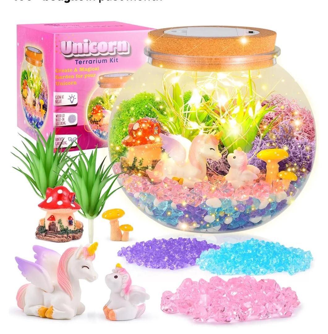 Unicorn Gifts for Girls - Light up Unicorn Terrarium Kit for Kids - DIY Unicorn Arts & Crafts Toy - Birthday Gifts for Kids Age 5 6 7 8-12 Year Old Girl Gift, missing items