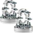 Customadeonly 25mm (1 Inch) 6x135 Hubcentric Wheel Spacers (Without Lip) Compatible for Ford F-150 Expedition 2004-2014, Mark LT 2006-2008, Navigator 2003-2014 (4pcs 87.1mm M14x2.0) (Silver)