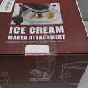 Ice Cream Maker Attachment for KitchenAid Stand Mixer, Ice Cream Bowl Compatible with 4.5Qt and Larger Stand Mixers, Ice Cream & Sorbet Gelato Maker Attachment, 2 Quart, White (ICM-KA-White)