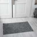 LUXE WEAVERS Solid Machine Woven Smoke 2x3 Area Rug, Indoor Stain-Resistant Carpet