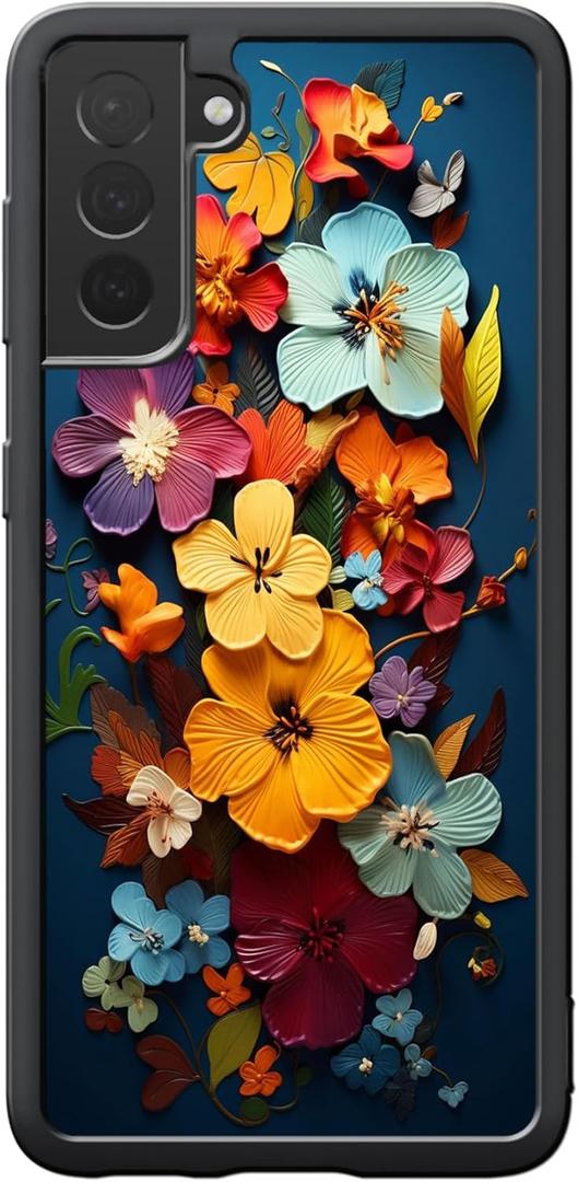 for Samsung Galaxy S21 Plus Case - Colourful Floral Designed Phone Cases - TPU Phone Cases - Drop Protection