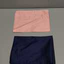 Soft Organic Cotton Toddler Pillowcases 14 X 20 Inches, Fit 13 X 18, 14 X 19 Pillows, Smooth Pearl Cotton Baby Pillowcases with Envelope Closure, Pink and Navy Blue, Set of 2