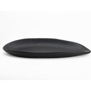 BANOMII Leaf Decorative Bowl for for Home Decor, 17.5'' Long Resin Bowl for Key Purse Candle, Decorative Tray for Kitchen Counter Entryway Console Dining Coffee Table Centerpiece, Black, Large