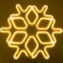 VIHOSE 3 Pcs 24 Large Lighted Snowflake LED Christmas Snowflake Hanging Light Giant Snowflake Sculpture Lights Snowflake Silhouette Christmas Party Decorations for Window Porch Yard Tree(Yellow)