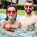 40 Pairs Rimless Star Sunglasses Bulk Wholesale Transparent Candy Color Star Glasses for Women Men Party Favors (Red, S)