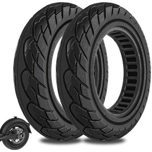 10 inch Solid Rubber Tire, 10x2.125, 50/75-6.1 Tubeless Tyre for Xiaomi M365/Pro 1s/Pro 2, Gotrax G4/Xr/V2 Electric Scooter, 10x2 Puncture-Proof Explosion-Proof Wheel Replacement Black 2pcs