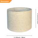 Lampshades Set of 2, 11" Top x 11" Bottom x 9.5" High, Drum Lamp shadesMedium Lamp shade, Beige Lampshade Natural Linen Hand Crafted, see installation video here