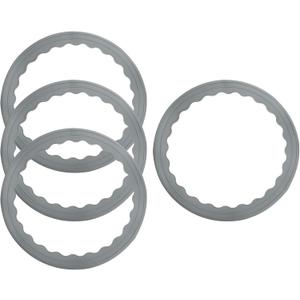 uxcell 4 Pcs Bar Stool Leg Protectors Ring Non Slip Silicone Chair Leg Floor Protector for 14.5" to 16.5" Round Base Pads Bottom Protect Wooden Floor No Scratches No Noise, Grey