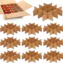 12 Sets Box Cardboard Divider Kit 13x13x3 Inch Moving Boxes Divider kit for Fruit Separation Glass Inserts Shipping Kitchen Glassware Dish Packing Supplies Corrugated Paper(Box Not Included)