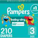 Pampers Diapers - Baby Dry - Size 3, 210 Count, Absorbent Disposable Infant Diaper 