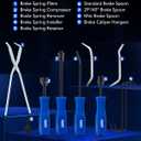 Orion Motor Tech 10pc Drum Brake Tool Kit, Drum Brake Tool with Drum Brake Spring Tool, Brake Spring Compressor, Brake Spring Pliers, Drum Brake Adjusting Tool, Brake Spoon Set, Brake Drum Tool Kit