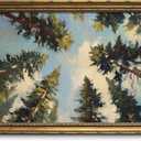Vintage Gold Framed Wall Art Forest Canvas Art Landscape Print, 24"L x 16"W