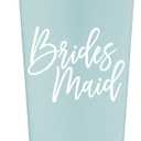 Bridesmaid Tumbler Cup  Seamist Mint, Vacuum Insulated Stainless Steel, Personalized Bridal Shower Gift, Bachelorette Party, Bride Travel Mug, Keeps Drinks Hot or Cold