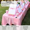 8 Pack Pink Tablecloth 60x102 Inch Rectangle Table Cloth for 6 Foot Rectangle Tables, Wrinkle Resistant Washable Polyester Fabric Rectangular Cover for Dining Banquet Wedding Party