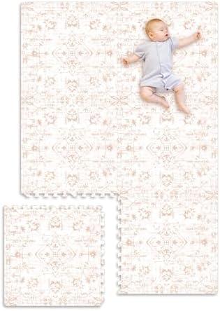 Extra Large Baby Play Mat - 4FT x 6FT Foam Puzzle Floor Mat for Kids & Toddlers (Persia Rhombic Pattern)