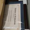 GraduationMall 14x20 Double Diploma Frame, Display 8.5x11 Certificate with Navy over Gold Mat,Tempered Glass,Mahogany with Gold Beads